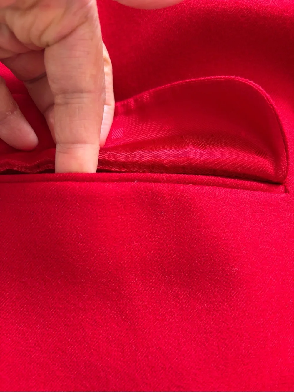 Vintage NWOT Talbots Petites worsted-wool red coat sz 12P made in USA elegant - Picture 5 of 9